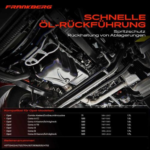 Frankberg 1x Ölwanne Motorölwanne für Opel Combo Corsa A Corsa B 1987-2001 I4 1.5L 1.7L Bild Frankberg 1x Ölwanne Motorölwanne für Opel Combo Corsa A Corsa B 1987-2001 I4 1.5L 1.7L
