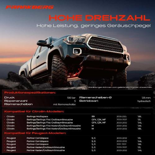 1x Servopumpe hydraulisch für Citroën Berlingo/Berlingo First MPV GFK GJK MF Peugeot Partner Combispace Bild 1x Servopumpe hydraulisch für Citroën Berlingo/Berlingo First MPV GFK GJK MF Peugeot Partner Combispace