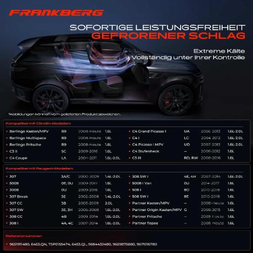 Frankberg 1x Klimakompressor für Citroën Berlingo B9 C3 C4 LA Peugeot 307 308 Bild Frankberg 1x Klimakompressor für Citroën Berlingo B9 C3 C4 LA Peugeot 307 308