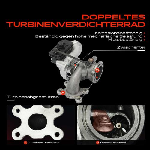 Frankberg 1x Abgasturbolader für VW Golf VII 5G1 BE1 BE2 BQ1 Jetta IV 162 163 AV2 AV3 1.4L 2014-2021 Bild Frankberg 1x Abgasturbolader für VW Golf VII 5G1 BE1 BE2 BQ1 Jetta IV 162 163 AV2 AV3 1.4L 2014-2021