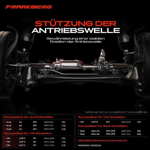 1x Lagerung Gelenkwelle Kardanwellenlager für VW Golf 5 Audi A3 8P1 Seat Altea XL Bild 1x Lagerung Gelenkwelle Kardanwellenlager für VW Golf 5 Audi A3 8P1 Seat Altea XL