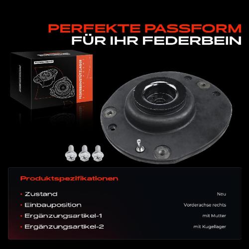 1x Domlager Federbeinstütz lager für Peugeot 206 Schrägheck 2A/C 206 Bild 1x Domlager Federbeinstütz lager für Peugeot 206 Schrägheck 2A/C 206