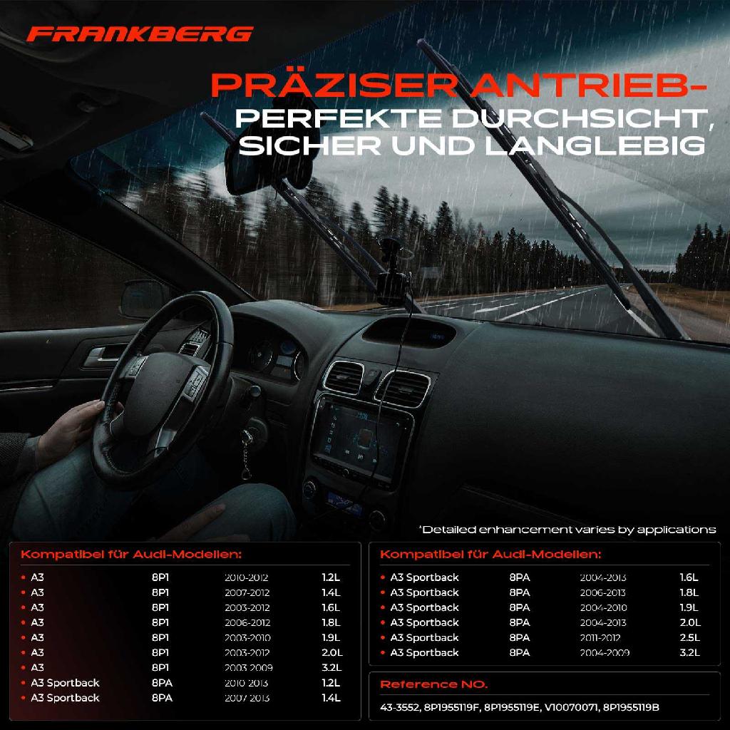 1x Wischermotor Scheibenwischermotor Vorne für Audi A3 8P1 A3 Sportback 8PA