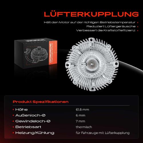1x Lüfterkupplung Kühlerlüfte für Nissan 200 240 SX S13 Pick-up D21 D22 2.4L 1988-2005 Bild 1x Lüfterkupplung Kühlerlüfte für Nissan 200 240 SX S13 Pick-up D21 D22 2.4L 1988-2005