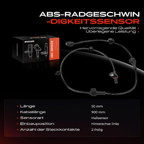 1x ABS Sensor Hinterachse links für Suzuki SX4 S-Cross JY Vitara LY 1.0L 1.4L 1.6L Bj ab 2013 Bild 1x ABS Sensor Hinterachse links für Suzuki SX4 S-Cross JY Vitara LY 1.0L 1.4L 1.6L Bj ab 2013