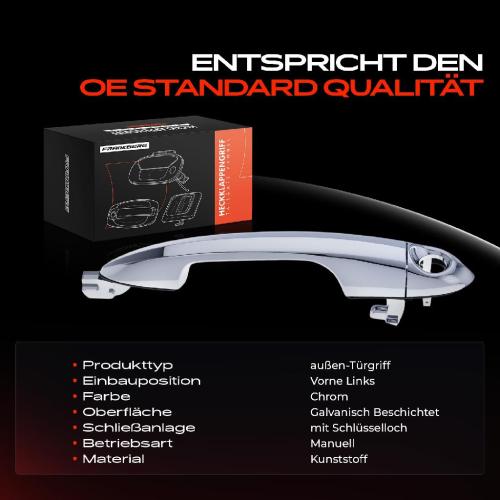 1x Türgriff Vorne Links außen für Alfa Romeo Mito 955 0.9L 1.2L 1.4L 1.6L 2008-2018 Bild 1x Türgriff Vorne Links außen für Alfa Romeo Mito 955 0.9L 1.2L 1.4L 1.6L 2008-2018