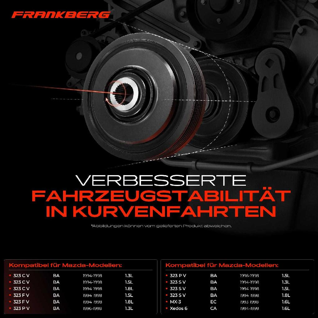 1x Riemenscheibe Kurbelwelle für Mazda Xedos 6 CA MX-3 EC 323 S V BA