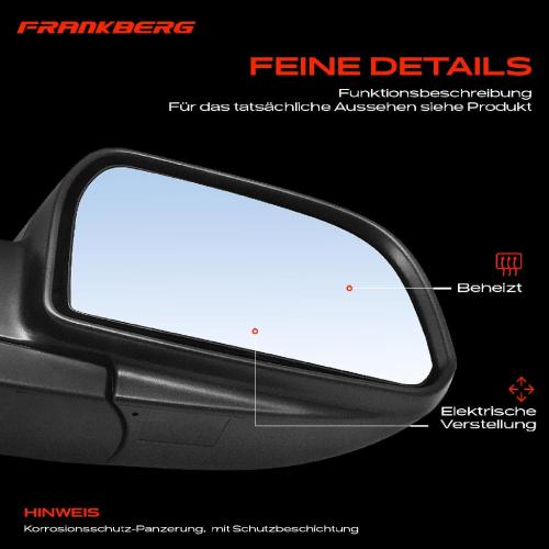 Frankberg 1x Außenspiegel Rechts für Hyundai Tucson JM 2.0L 2.7L Bj ab 2004 Bild Frankberg 1x Außenspiegel Rechts für Hyundai Tucson JM 2.0L 2.7L Bj ab 2004