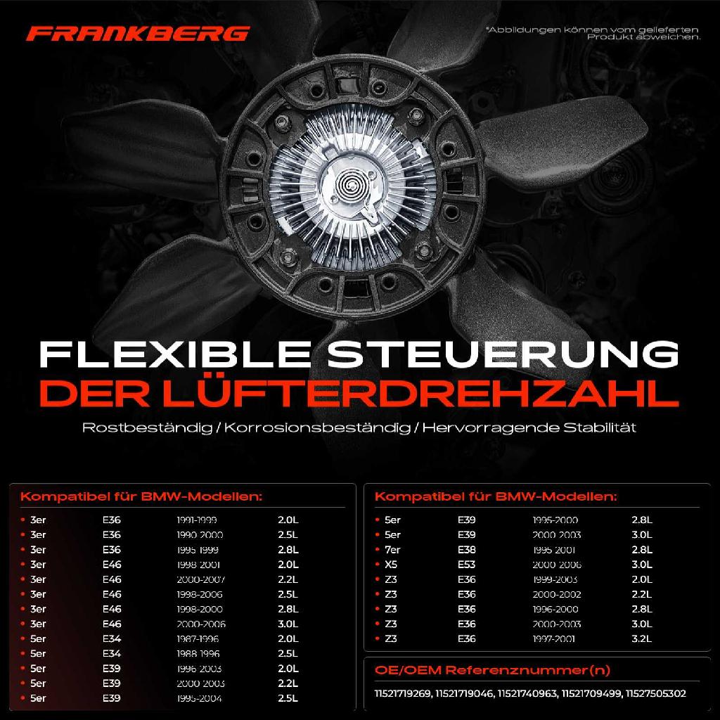 1x Lüfterkupplung Kühlerlüfte für BMW E36 E46 Z3 E36 E34 E39 E38 X5