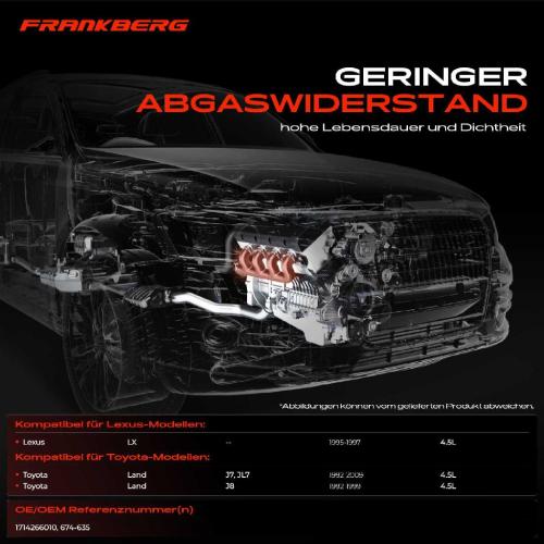 1x Abgaskrümmer Auspuff Krümmer für Lexus LX 450 4WD Toyota Land Cruiser Bild 1x Abgaskrümmer Auspuff Krümmer für Lexus LX 450 4WD Toyota Land Cruiser