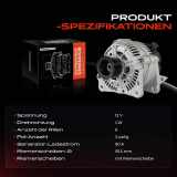1x Lichtmaschine Generator für VW Polo 6N 6K Golf 4 Audi A3 Seat Cordoba Skoda