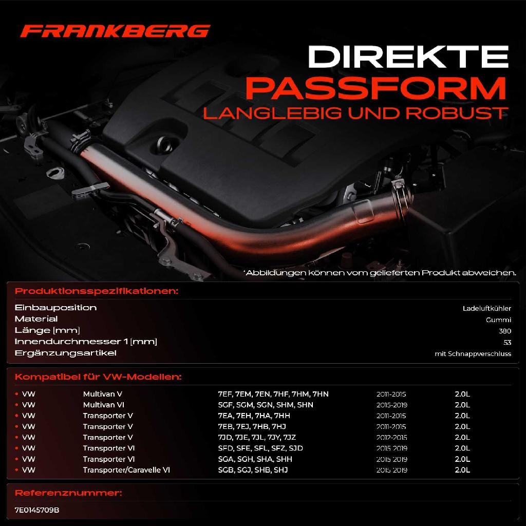 1x Kühlerschlauch Turboschlauch für VW Multivan V VI Transporter V Bus V Kasten V Pritsche/Fahrgestell