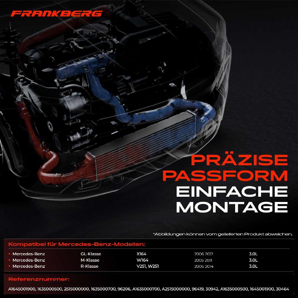 1x Ladeluftkühler Turbokühler für Mercedes-Benz GL M R X164 W164 251 2005-2014 3.0L