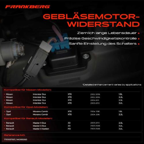 1x Widerstand Vorwiderstand Gebläsemotor für Nissan Interatar X70 Renault Master Opel Movano Bild 1x Widerstand Vorwiderstand Gebläsemotor für Nissan Interatar X70 Renault Master Opel Movano