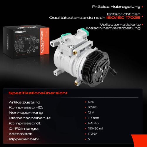 1x Klimakompressor für KIA Picanto TA 1.0L 1.2L 2011-2017 Bild 1x Klimakompressor für KIA Picanto TA 1.0L 1.2L 2011-2017