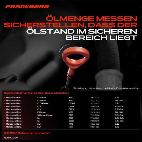 1x Ölmessstab Ölpeilstab Ölstab für Mercedes-Benz W202 W203 W204 W211 W220 CL203 Bild 1x Ölmessstab Ölpeilstab Ölstab für Mercedes-Benz W202 W203 W204 W211 W220 CL203