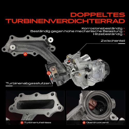 Frankberg 1x Turbolader Abgaskrümmer Einheit für Dacia Logan II MCV II Sandero II Renault Captur I Clio IV Grandtour Bild Frankberg 1x Turbolader Abgaskrümmer Einheit für Dacia Logan II MCV II Sandero II Renault Captur I Clio IV Grandtour