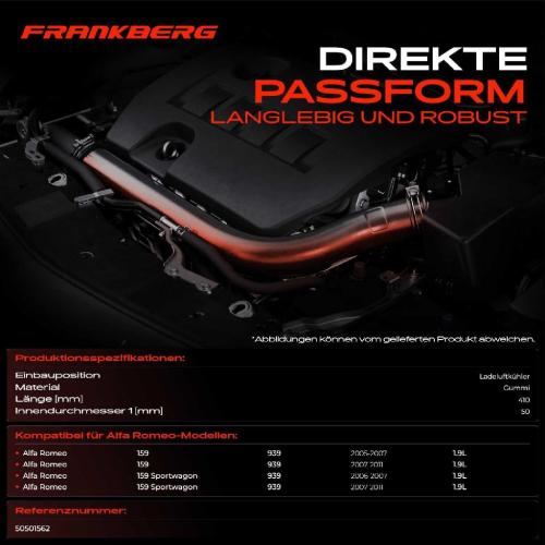 1x Kühlerschlauch Turboschlauch für Alfa Romeo 159 939 159 Sportwagon 1.9L 2005-2011 Bild 1x Kühlerschlauch Turboschlauch für Alfa Romeo 159 939 159 Sportwagon 1.9L 2005-2011