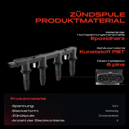 Frankberg 1x Zündspule Zündkerze für Alfa Romeo 159 Fiat Croma Stilo Multi Wagon Opel Astra G Cabriolet Bild Frankberg 1x Zündspule Zündkerze für Alfa Romeo 159 Fiat Croma Stilo Multi Wagon Opel Astra G Cabriolet
