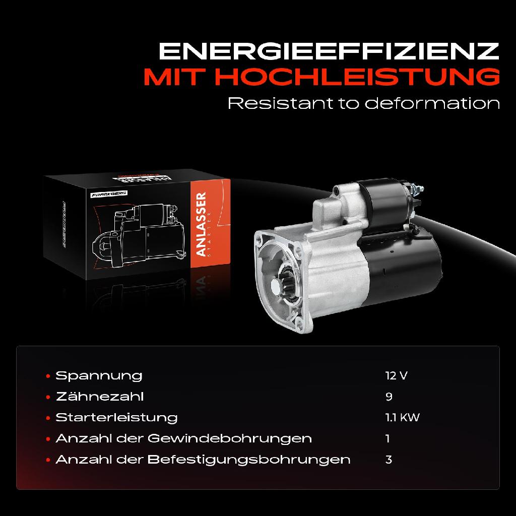 1x Anlasser Starter für VW Lupo Polo Classic Variant Seat Arosa Cordoba Ibiza III Skoda Fabia I Combi