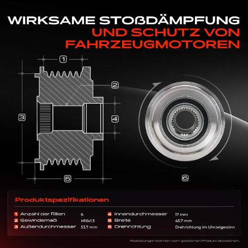 Frankberg 1x Generatorfreilauf Lichtmaschine für Mercedes-Benz W205 W213 W166 S205 C253 C292 Bild Frankberg 1x Generatorfreilauf Lichtmaschine für Mercedes-Benz W205 W213 W166 S205 C253 C292