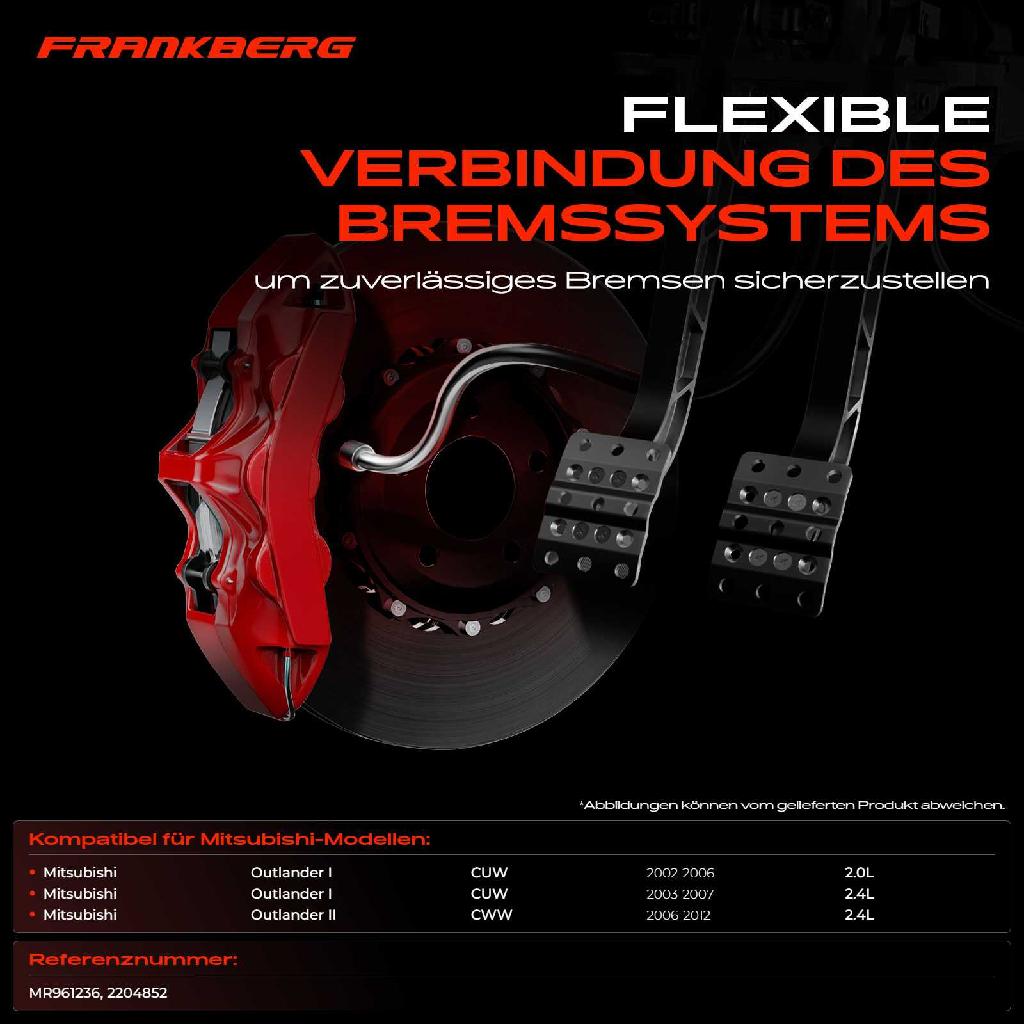 1x Bremsschlauch Bremsschläuche Vorderachse Links oder Rechts für Mitsubishi Outlander I CU W 2.0L 2.4L