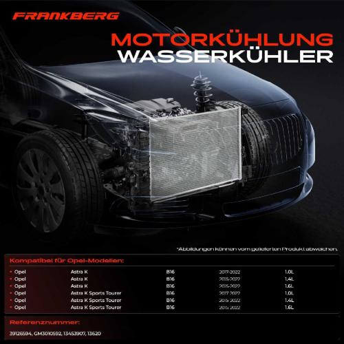 1x Kühler Wasserkühler Motorkühler für Opel Astra K B16 Astra K Sports Tourer 1.6L Bild 1x Kühler Wasserkühler Motorkühler für Opel Astra K B16 Astra K Sports Tourer 1.6L