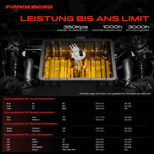 Frankberg 1x Kraftstoffpumpe für VW Bora Variant Golf IV Lupo New Beetle Cabriolet Sharan Audi A3 TT Seat Skoda Bild Frankberg 1x Kraftstoffpumpe für VW Bora Variant Golf IV Lupo New Beetle Cabriolet Sharan Audi A3 TT Seat Skoda