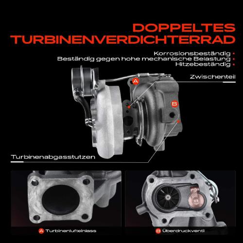 Frankberg 1x Abgasturbolader für Toyota Land Cruiser 100 _J10_ J1 4.2L 1998-2007 Bild Frankberg 1x Abgasturbolader für Toyota Land Cruiser 100 _J10_ J1 4.2L 1998-2007