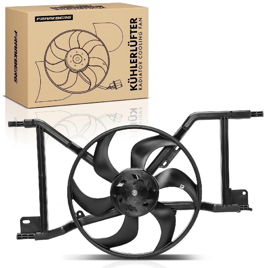 Frankberg 1x Motorkühller Einfachlüfter mit Kühlerlüfterrahmen Renault Twingo 3 Smart Forfour 453