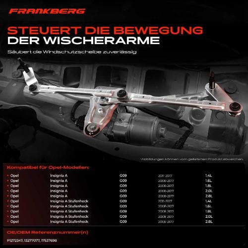 1x Wischergestänge Vorne für Opel Insignia A G09 2008-2017 Bild 1x Wischergestänge Vorne für Opel Insignia A G09 2008-2017