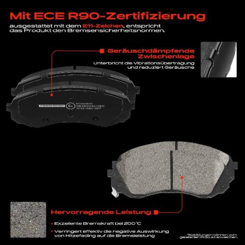 4x Bremsbeläge Vorderachse für Hyundai H-1 Cargo Travel KIA Carnival/Grand Carnival III 2006-2025 Bild 4x Bremsbeläge Vorderachse für Hyundai H-1 Cargo Travel KIA Carnival/Grand Carnival III 2006-2025