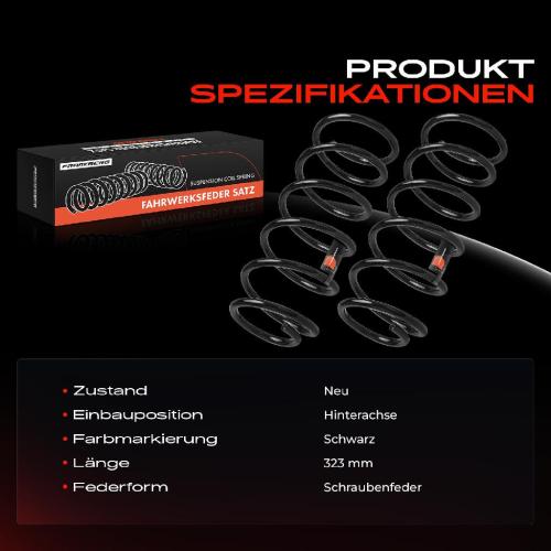 2x Fahrwerksfeder Hinterachse für Hyundai i20 PB PBT 1.1L 1.2L 1.4L 1.6L 2008-2015 Bild 2x Fahrwerksfeder Hinterachse für Hyundai i20 PB PBT 1.1L 1.2L 1.4L 1.6L 2008-2015