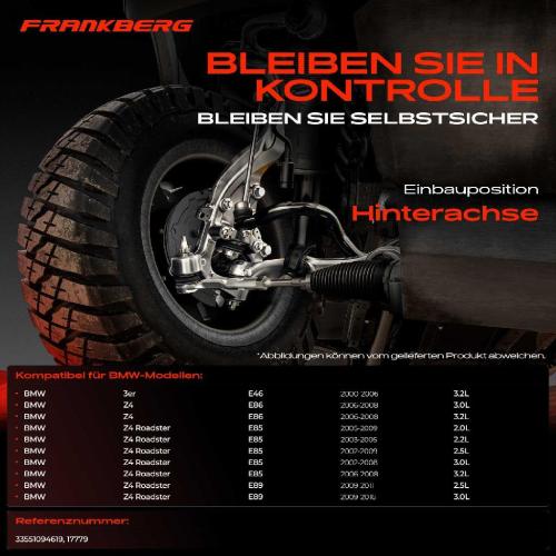 2x Koppelstange Hinterachse für BMW 3er Cabriolet E46 3er Coupe Z4 Coupe E86 Z4 Roadster E85 E89 Bild 2x Koppelstange Hinterachse für BMW 3er Cabriolet E46 3er Coupe Z4 Coupe E86 Z4 Roadster E85 E89