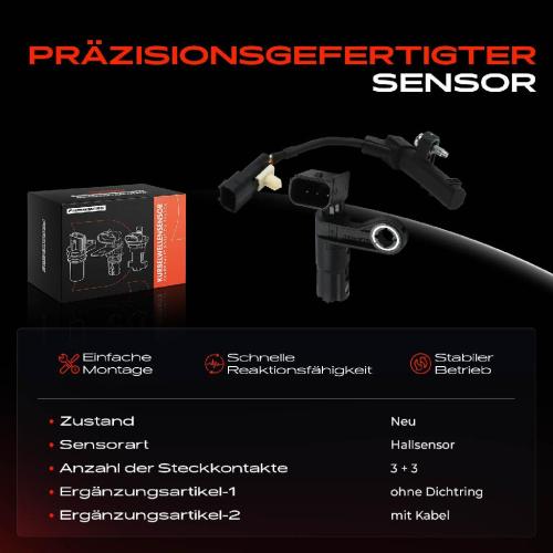 2x Nockenwellenposition Sensor für Citroën C5 RD RW C6 TD Peugeot 407 6D 6C 2004-2014 Bild 2x Nockenwellenposition Sensor für Citroën C5 RD RW C6 TD Peugeot 407 6D 6C 2004-2014