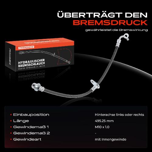 Frankberg 1x Bremsschlauch Bremsschläuche Hinterachse Links oder Rechts für Honda CR-V III RE 2.0L-2.4L 2007-2012 Bild Frankberg 1x Bremsschlauch Bremsschläuche Hinterachse Links oder Rechts für Honda CR-V III RE 2.0L-2.4L 2007-2012