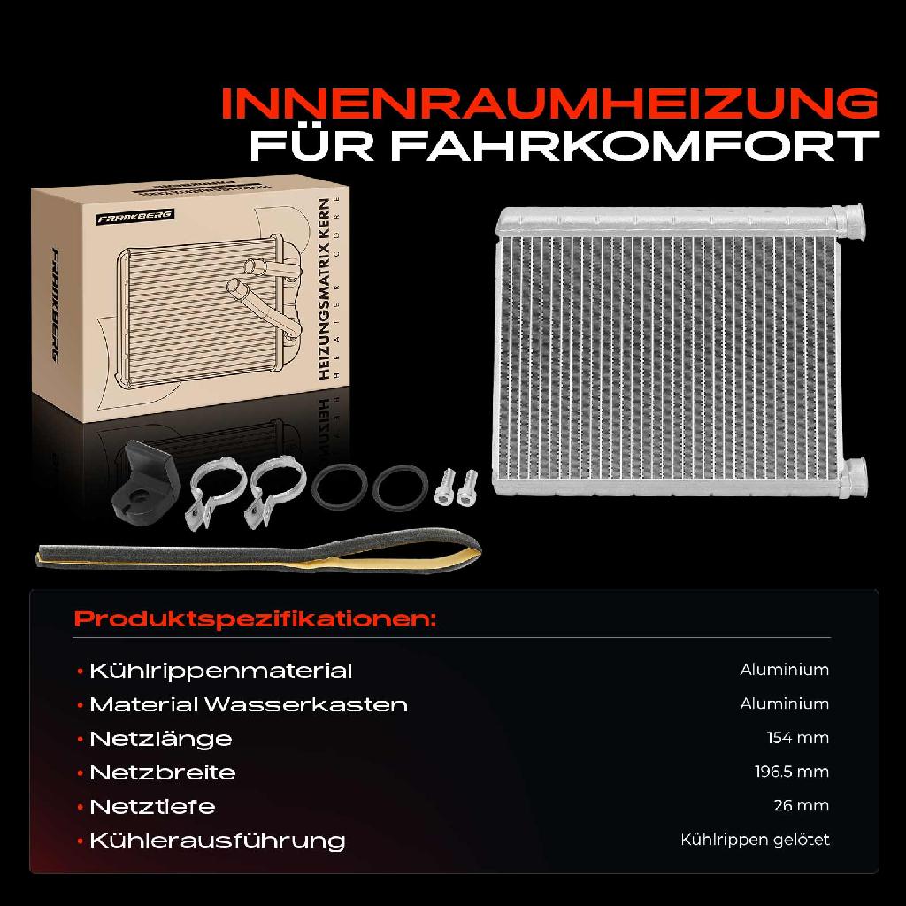 1x Wärmetauscher Innenraumheizung für Mercedes-Benz W176 W242 W246 C117 X117 X156