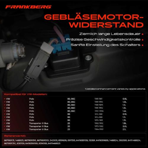 1x Widerstand Vorwiderstand Gebläsemotor für VW Polo Transporter T3/T4 Multivan T5 Bild 1x Widerstand Vorwiderstand Gebläsemotor für VW Polo Transporter T3/T4 Multivan T5