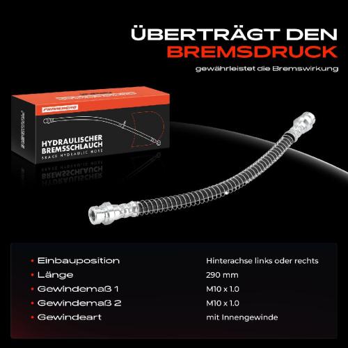 1x Bremsschlauch Bremsschläuche Hinterachse Links oder Rechts für Mitsubishi Galant L 300 L200 Eclipse K7 Bild 1x Bremsschlauch Bremsschläuche Hinterachse Links oder Rechts für Mitsubishi Galant L 300 L200 Eclipse K7