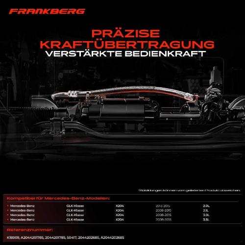 1x Seilzug Feststellbremse Hinterachse beidseitig für Mercedes-Benz GLK-Klasse X204 2008-2015 Bild 1x Seilzug Feststellbremse Hinterachse beidseitig für Mercedes-Benz GLK-Klasse X204 2008-2015