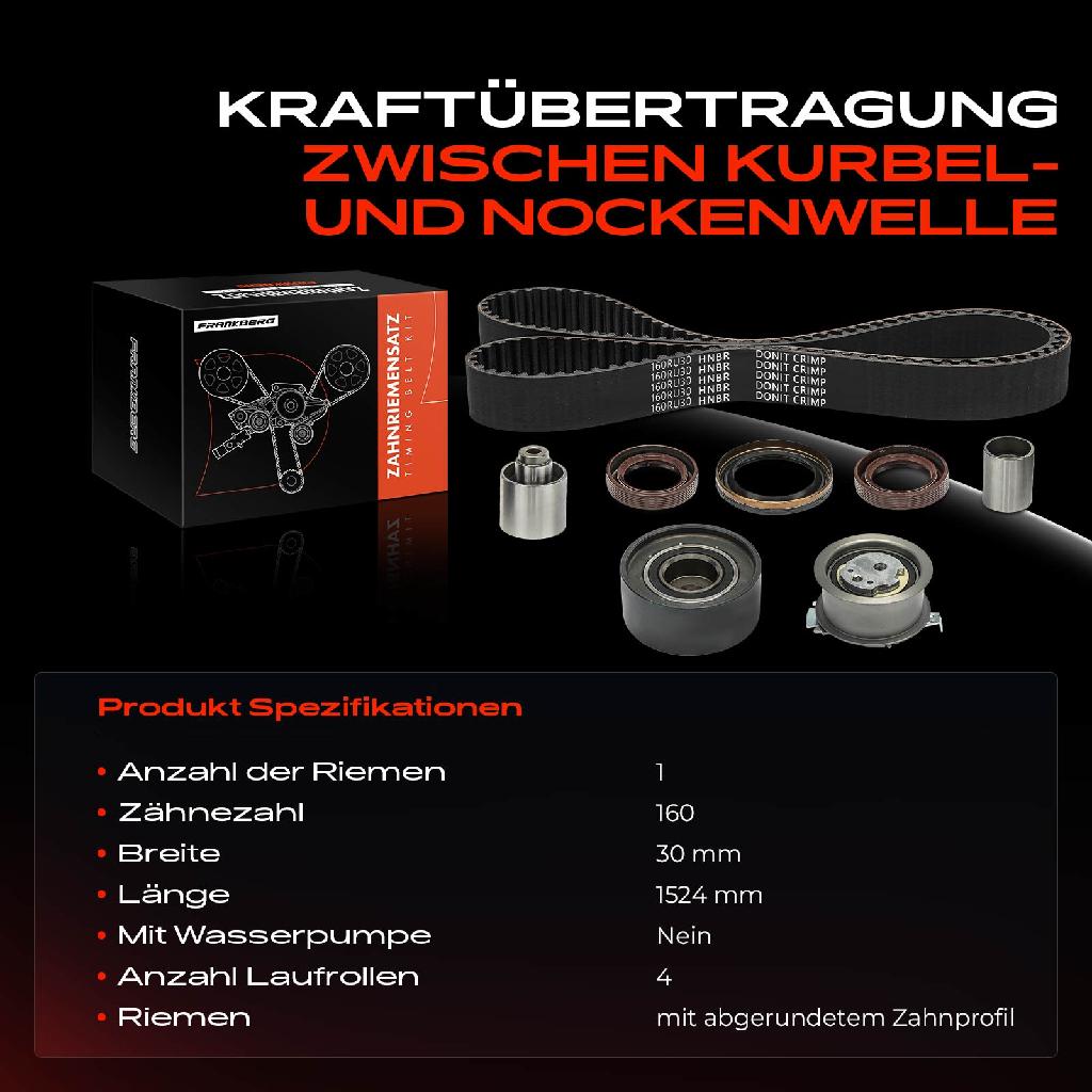 1x Zahnriemensatz Zahnriemen für VW Golf Passat Tiguan Seat Exeo Audi A3 A4 A5 A6
