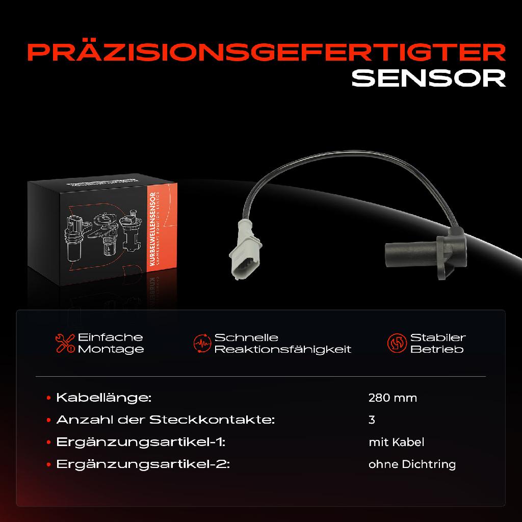 1x Kurbelwellensensor Impulsgeber für Porsche 911 Cabriolet 996 Boxster 986 2.5L-3.6L