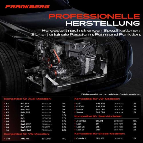 1x Spannrolle Riemenspanner für VW Golf VII Passat Audi A3 A4 Seat Skoda 1.6L 2.0L Bild 1x Spannrolle Riemenspanner für VW Golf VII Passat Audi A3 A4 Seat Skoda 1.6L 2.0L