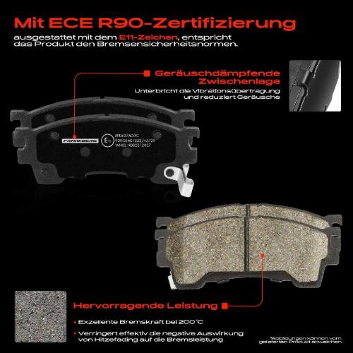 Frankberg 4x Bremsbeläge Vorderachse für FORD USA Probe II Mazda 323 F VI S 626 IV Hatchback V Station Wagon Bild Frankberg 4x Bremsbeläge Vorderachse für FORD USA Probe II Mazda 323 F VI S 626 IV Hatchback V Station Wagon
