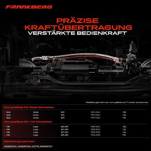2x Seilzug Feststellbremse Hinterachse beidseitig für VW Lupo 6E1 6X1 Seat Arosa 6H1 1997-2005 Bild 2x Seilzug Feststellbremse Hinterachse beidseitig für VW Lupo 6E1 6X1 Seat Arosa 6H1 1997-2005