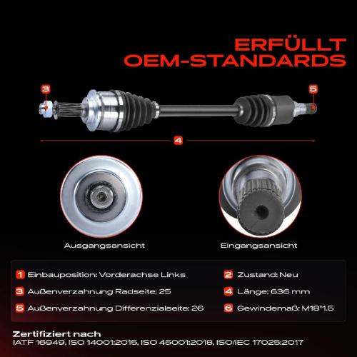 1x Antriebswelle Vorderachse Links für Suzuki Swift III Opel Agila (B) 1.2L Bj ab 2005 Bild 1x Antriebswelle Vorderachse Links für Suzuki Swift III Opel Agila (B) 1.2L Bj ab 2005