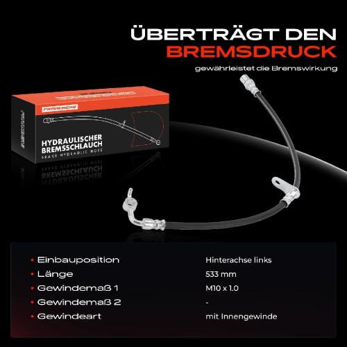 Frankberg 1x Bremsschlauch Bremsschläuche Hinterachse Links für Subaru Legacy V BM Outback BR Bild Frankberg 1x Bremsschlauch Bremsschläuche Hinterachse Links für Subaru Legacy V BM Outback BR
