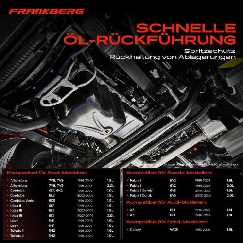 Frankberg 1x Ölwanne Motorölwanne für VW Golf Polo Bora Audi A3 Seat Leon Skoda Octavia 1.6L 1.9L 2.0L Bild Frankberg 1x Ölwanne Motorölwanne für VW Golf Polo Bora Audi A3 Seat Leon Skoda Octavia 1.6L 1.9L 2.0L
