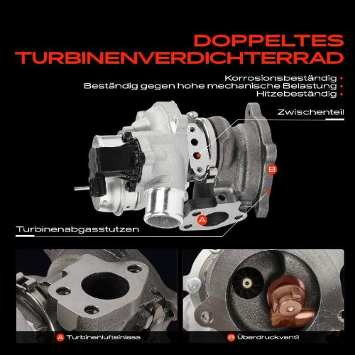 Frankberg 1x Abgasturbolader für Toyota Auris E18 Auris Kombi C-HR X1 1.2L Bj ab 2015 Bild Frankberg 1x Abgasturbolader für Toyota Auris E18 Auris Kombi C-HR X1 1.2L Bj ab 2015