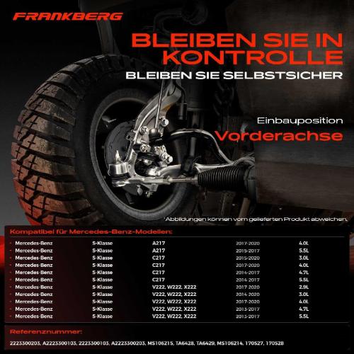 2x Spurstangenkopf Vorderachse für Mercedes-Benz S-Klasse V222 W222 X222 S-Klasse Cabriolet A217 C217 Bild 2x Spurstangenkopf Vorderachse für Mercedes-Benz S-Klasse V222 W222 X222 S-Klasse Cabriolet A217 C217